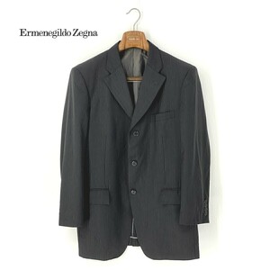 A6796/美品 春夏 背抜き Ermenegildo Zegna TROPICAL ゼニア ウール テーラード シングル3Bジャケット M程 灰色/イタリア製生地 メンズ