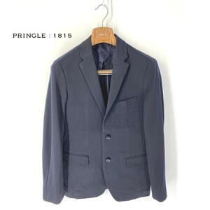 A6284/美品 春夏 背抜き PRINGLE1815 プリングル 無地 ウール テーラード シングル2Bジャケット 38 濃紺/日本製 メンズ 三陽商会 スーツ用