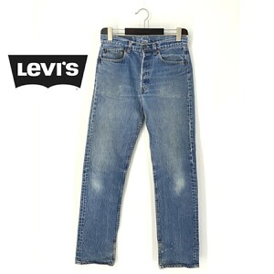 A7039/ビンテージ 80s 春夏 Levi's リーバイス 1501-0117 刻印524 赤耳 ジーンズ デニムパンツ W33 L38 青/メンズ セルビッチ エルパソ工場