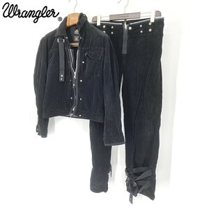 A6056/美品 秋冬 Wrangler UNITED ARROWS BAR コーデュロイ セットアップ つなぎ オールインワン ジャンプスーツ M 黒/メンズ 作業着