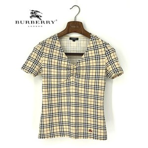 A6959/ beautiful goods spring summer BURBERRY LONDON Burberry London cotton noba check short sleeves gya The - cut and sewn T-shirt 1 beige / lady's 