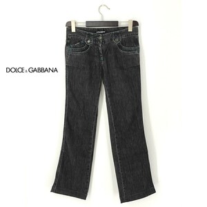 A7306/ превосходный товар весна лето DOLCE&GABBANA Dolce & Gabbana распорка тонкий джинсы Denim брюки 40 S степени серый / Италия производства женский 