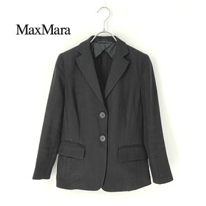 A7097/ spring summer MaxMara Max Mara white tag linen100 blaser tailored single 2B jacket JI36 black / lady's suit for business 