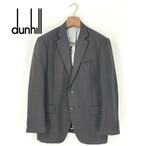 A8387/美品 春夏 背抜き dunhill ダンヒル シャークスキン テーラード シングル2BジャケットXL程 BE6 BE7程 灰色/メンズ スーツ用 ビジネス