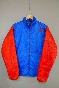 A1436/美品 春秋 軽量 THE NORTH FACE ノースフェイス 光電子 PRIMALOFT 中綿 ツートン 撥水 ブルゾン ナイロンジャケット L 赤 青/メンズ