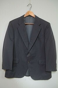 A1053/ beautiful goods autumn winter BURBERRY PRESTIGE COLLECTION Burberry wool stripe single 2B jacket 165 BB4 dark blue / made in Japan men's suit 
