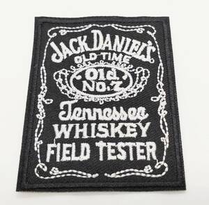 送料無料　ジャック・ダニエル　酒　ウイスキー　ワッペン　アップリケ　のり付き　刺繍　アイロン　アメリカン雑貨　スマアク