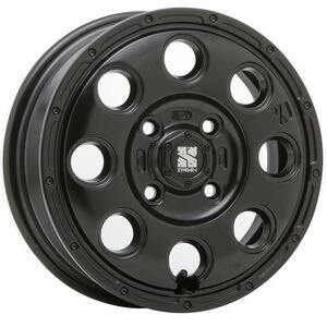 ◆ 12 インチ タイヤ ＆ ホイール セット XTREME-J KK03 サテンブラック 145R12 6PR ダンロップ グラントレック TG4 新品