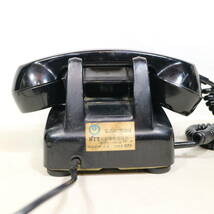 昭和 レトロ 黒電話 600-A1 1964年 電話機 ダイヤル式 日本電信電話公社 時代物 当時もの ビンテージ ヴィンテージ 中古_画像3