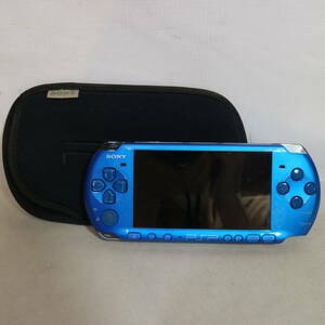 ジャンク PlayStation PSP-3000 本体のみ バッテリー,フタ 無 バイブラントブルー SONY ゲーム 部品どり 中古