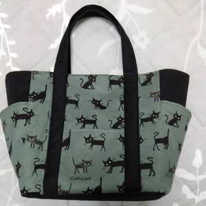 黒猫の トートバッグ ハンドバッグ