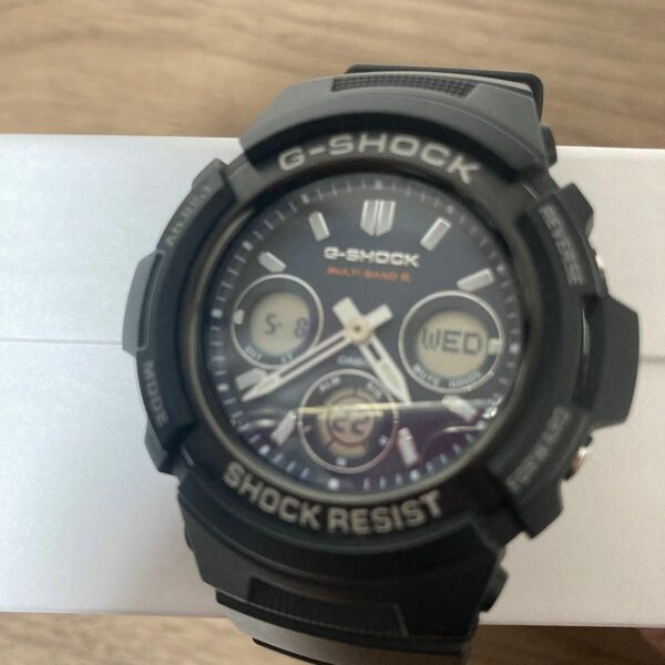 CASIO G-SHOCK 電波ソーラー AWG-M100SB メンズ腕時計 アナログ デジタル ネイビー