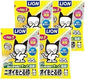 ライオン 猫砂 ニオイをとる砂 5.5Lx4袋 (ケース販売) 鉱物タイプ (LION PET) 【Amazon.co.jp限定】