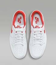 Nike Air Jordan 1 Retro LowOG White and University Redナイキ エアジョーダン1 レトロ ロー OG ホワイト アンド ユニバーシティレッド_画像4