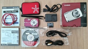 ★美品★カシオ Casio Exilim EX-Z550 14.1メガピクセル ボルドーレッド コンパクトデジタルカメラ エクシリム