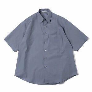 AURALEE オーラリー 半袖シャツ WASHED FINXブルー グレー 3