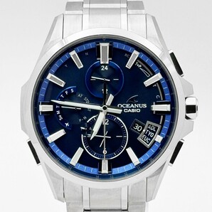 極美品 動作良好 CASIO OCEANUS カシオ オシアナス OCW-G2000-2AJF Bluetooth搭載GPS電波ソーラー ブルーダイアル チタン メンズ 時計