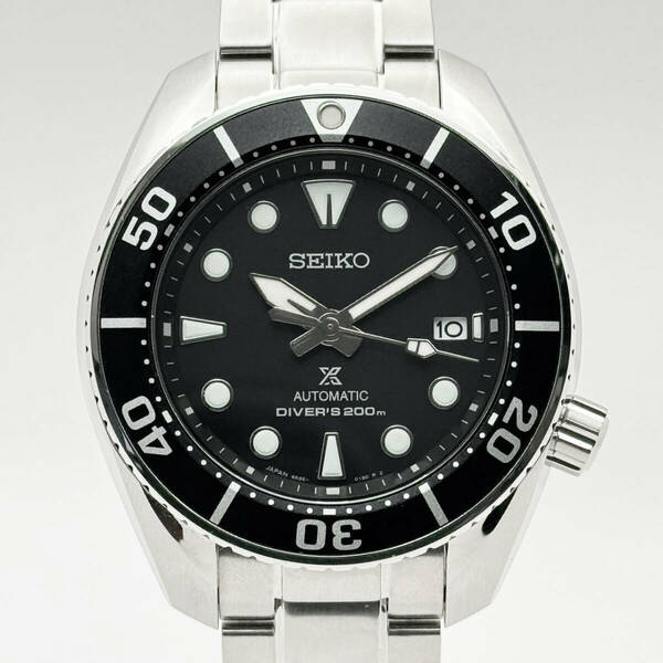 極美品 動作良好 SEIKO PROSPEX セイコー プロスペックス ダイバースキューバ SUMO スモウ SBDC083 6R35-00A0 自動巻 ブラック ダイバーズ