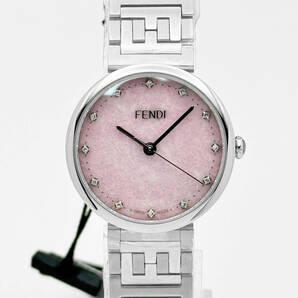 新品 稼働品 FENDI フェンディ フォーエバー 12ダイヤ F102102001 クォーツ ピンクオパール文字盤 ホワイトオニキス Forever Fendi 
