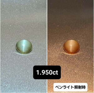 超激レア！稀少なアレキサンドライト/クリソベリルのキャッツアイ☆1.950ct！