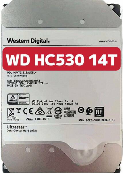 大容量HDD WD 14TB HC530 3.5インチ 3.5インチ SATA ハードディスク