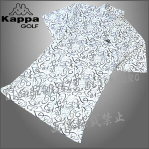 ■新品【Kappa GOLF】カッパゴルフ 吸汗速乾 抗菌防臭 全体デザイン ストレッチ モックネック半袖シャツ■WG/XLの画像2