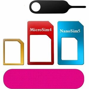 sim 変換 アダプタ アダプター nanoSIM microSIM SIMピンとSIMカードフォルダ付き 5点セット×2セット