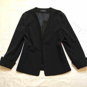 UNTITLED アンタイトル　カラーレスジャケット　ノーカラー　スーツ　ブラック　サイズ4