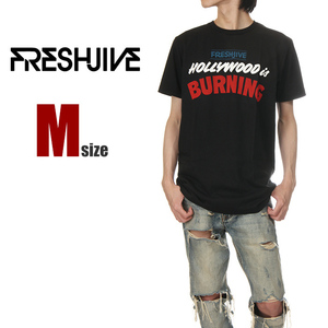 【新品】FRESHJIVE Tシャツ M 黒 メンズ フレッシュジャイブ 半袖 USAモデル スケート サーフ ストリート アメカジ 大きいサイズ