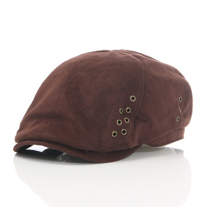 【新品】【57.5cm】ハンチング メンズ レディース ポリエステルスエード ブラウン 茶色 帽子 キャップ スウェード