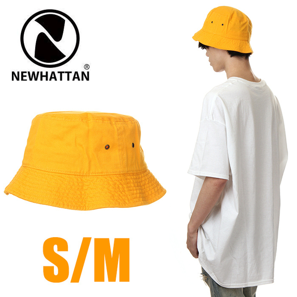 【新品】【S/M】ニューハッタン バケットハット イエロー ゴールド 黄色 メンズ NEWHATTAN バケハ ハット 帽子 ブランド 送料無料