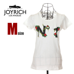 [ new goods ] Joy Ricci T-shirt M white white lady's JOYRICH short sleeves cut and sewn JOY RICH USA model 230814-3-1M