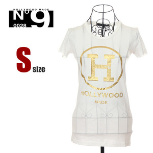 [ новый товар ] Hollywood meido футболка S белый белый женский HOLLYWOOD MADE трикотаж с коротким рукавом USA модель 230814-18-1