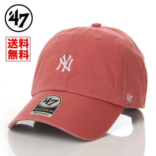 【国内正規品】【新品】47BRAND NY ニューヨーク ヤンキース キャップ アイランドレッド ピンク 帽子 メンズ レディース B-BSRNR17GWS-IRA