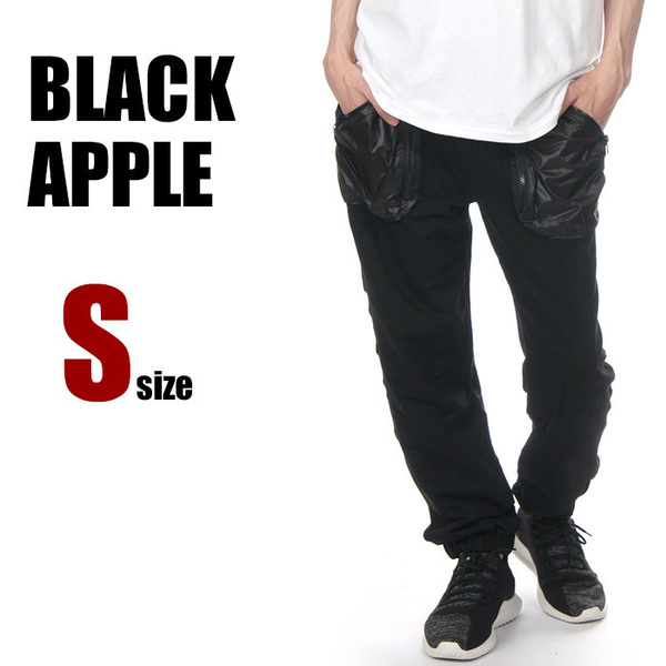 【新品】BLACK APPLE スウェットパンツ S 黒 メンズ ブラックアップル USAモデル パンツ スウェット