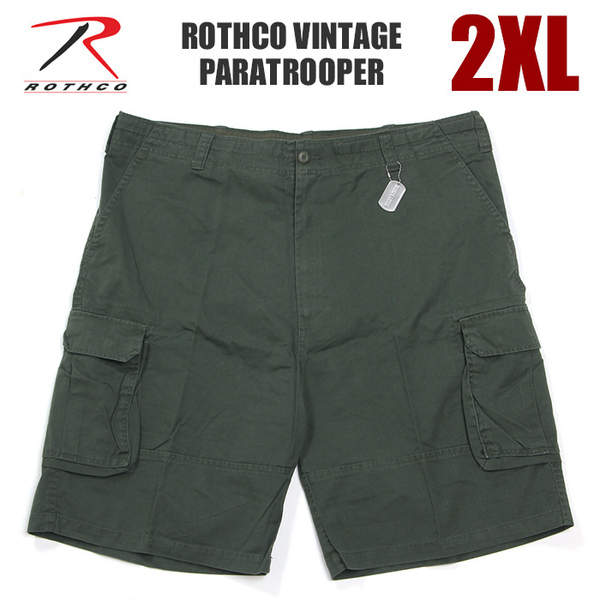 【新品】ROTHCO ハーフパンツ 2XL ダークグリーン 緑 メンズ 大きいサイズ ロスコ ビンテージ カーゴパンツ カーゴショーツ ブランド