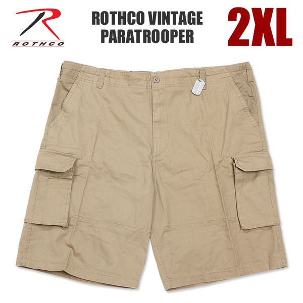 【新品】ROTHCO ハーフパンツ 2XL ベージュ メンズ 大きいサイズ ロスコ ビンテージ カーゴパンツ カーゴショーツ ブランド