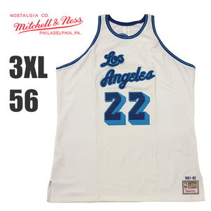 【訳あり】【新品】ミッチェル＆ネス バスケジャージ 3XL メンズ 白 MITCHELL&NESS バスケット ユニフォーム LA ロサンゼルス レイカーズ