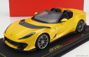 BBR 1/18 minicar resin proportion model 2022 year of model Ferrari Ferrari 812 Competizione A Giallo Tristrato yellow 