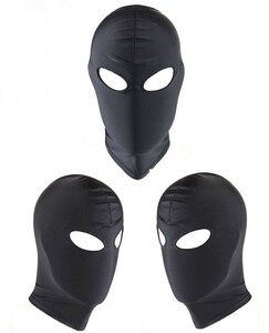 1 jpy black head head gear mask SM eyes .. cap eyes soup cap full face mask UV cut small fancy dress costume play clothes H0067 ②