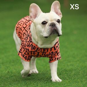 Tシャツ トップス XS 日焼け対策 散歩 綿 犬服 フォントシャツ カジュアル 犬用服 部屋着