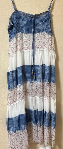 ロングスカート 肩掛けワンピース