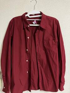 コムデギャルソン 赤シャツ アシンメトリーシャツ？ フランス製 コットンシャツ SAS Sサイズ 詳細不明 W9B017