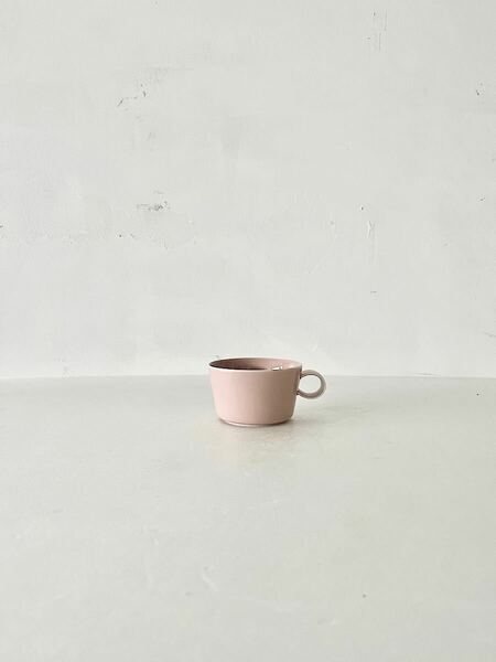 【未使用】yumiko iihoshi porcelain ・ CHECK&STRIPE ミスティピンク　unjour aprs midi cup (cup M) 　