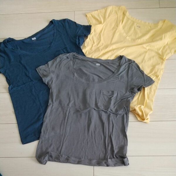 【UNIQLO】S レーヨン Tシャツ 3まい