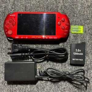 PSP PSP-3000 ラディアントレッド 一式セット