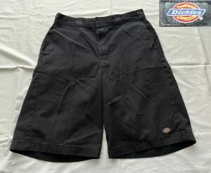 Dikies ディッキーズ LOOSE FIT ワークショートパンツ約W32位 黒☆ハーフワークパンツ ショーツ 874 ビンテージ　ワークパンツ