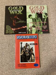 GOLD WAX ゴールド・ワックス　No10・26・44号　3冊セット Bob Dylan, KISS, Neil Young, Eric Clapton, Led Zeppelinなど