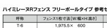 リクシル ハイミレーヌR5型 フリーポールタイプ用 本体 T-6 『アルミフェンス 柵 高さ H600ｍｍ用』_画像3