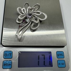 【0116】ヴィンテージ アクセサリー WAKO シルバー SILVER マルチストーン  ブローチ 1円からの画像7